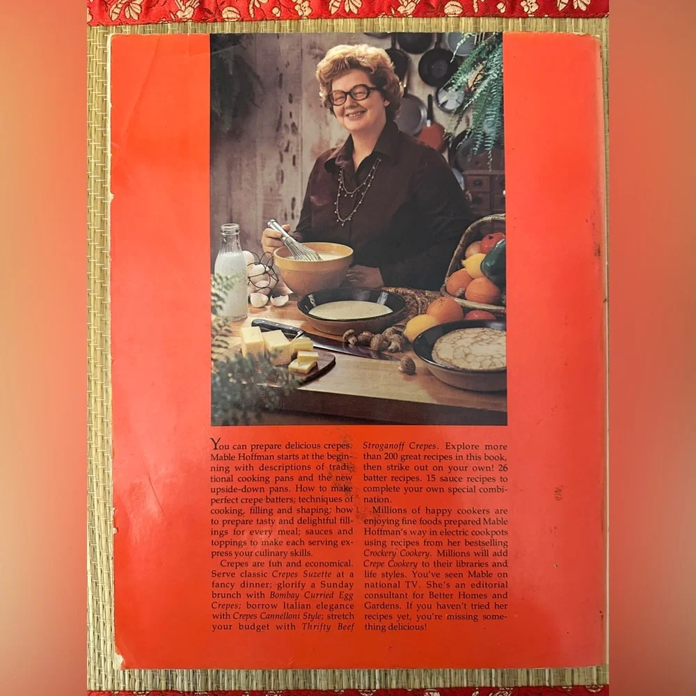 Crepe Cookery Cookbook By Mable Hoffman HP Books 1976 Paperback Illustrated